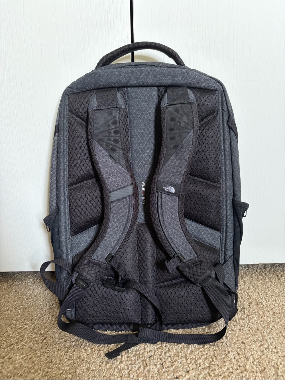 The North Face Women’s Recon Black/Gray Backpack with Yellow Gold Accents ✨🖤 - Picture 4 of 16